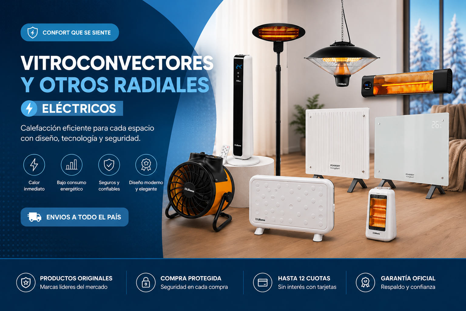 Vitroconvectores y Calefactores Eléctricos