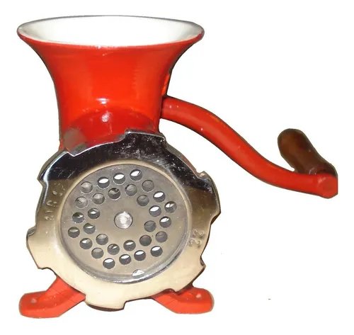 Picadora Manual 22 Zeiler Para Carne Muzzarella Y Verdura Rojo