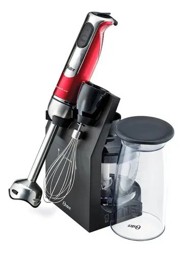 Stick Mixer Oster 800w C/accs Batidora De Inmersion Picadora Color Rojo
