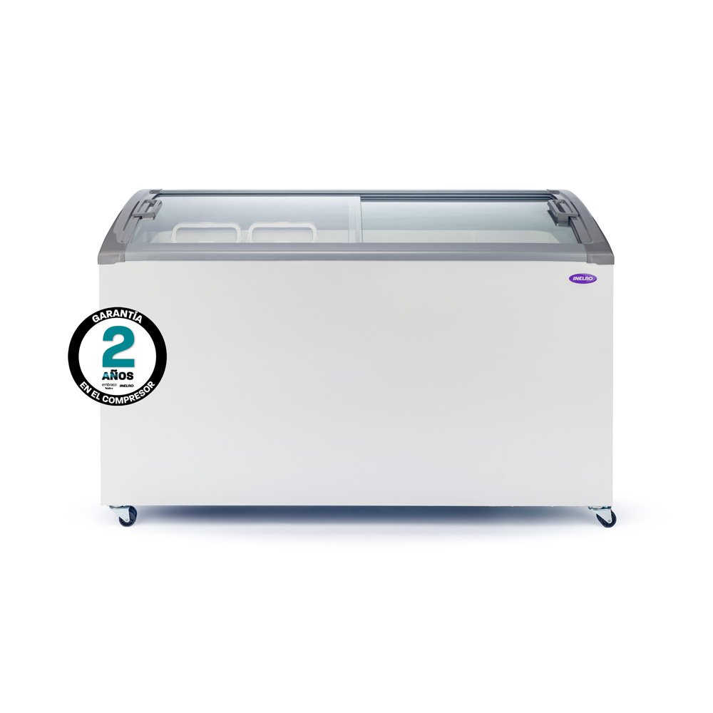 Frezzer Inelro 392LTS Tapa Vidrio Curvo