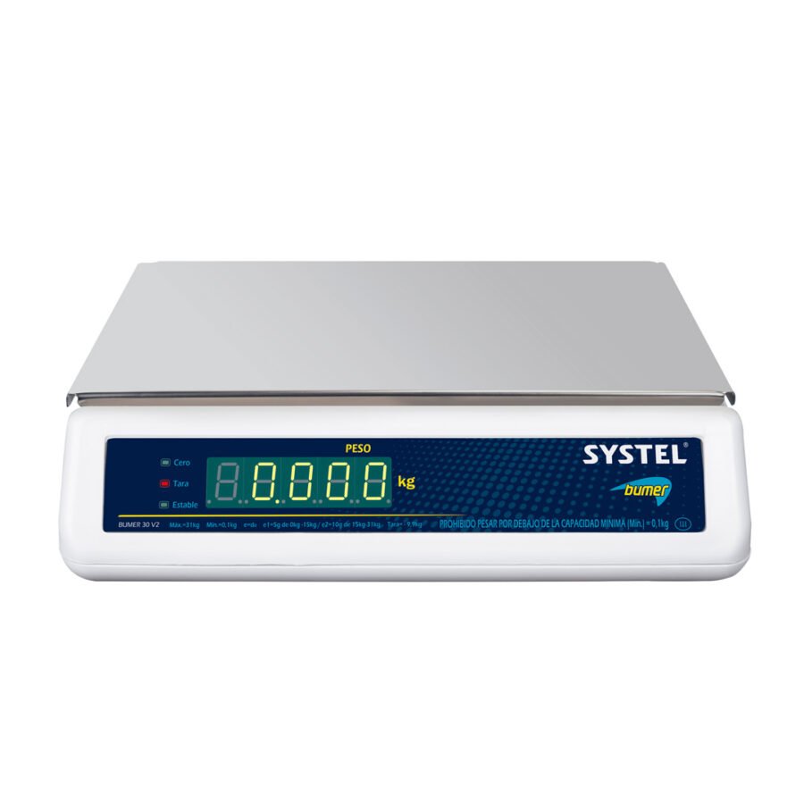 BUMER Balanza digital comercial solo peso 31 kg.