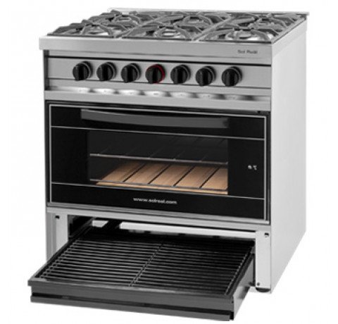  Cocina Mini 517VP 6 Hornallas / Puerta de vidrio y parrilla