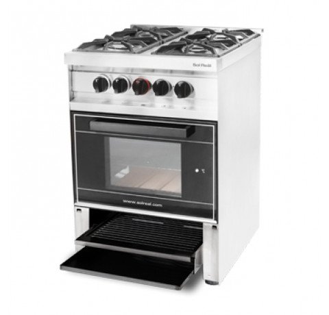 Cocina Mini 575VP 4 H. / Puerta de vidrio y parrilla