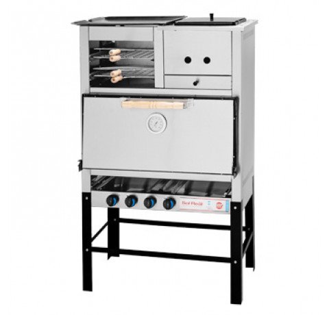 Horno 8 Pizzas c/ Plancha y Panchera