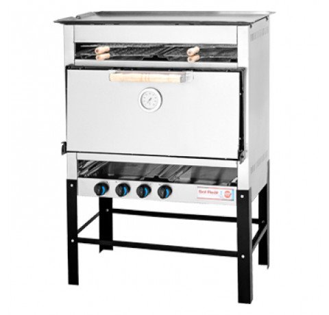 Horno 8 Pizzas con Plancha y 2 Carliteros Dobles