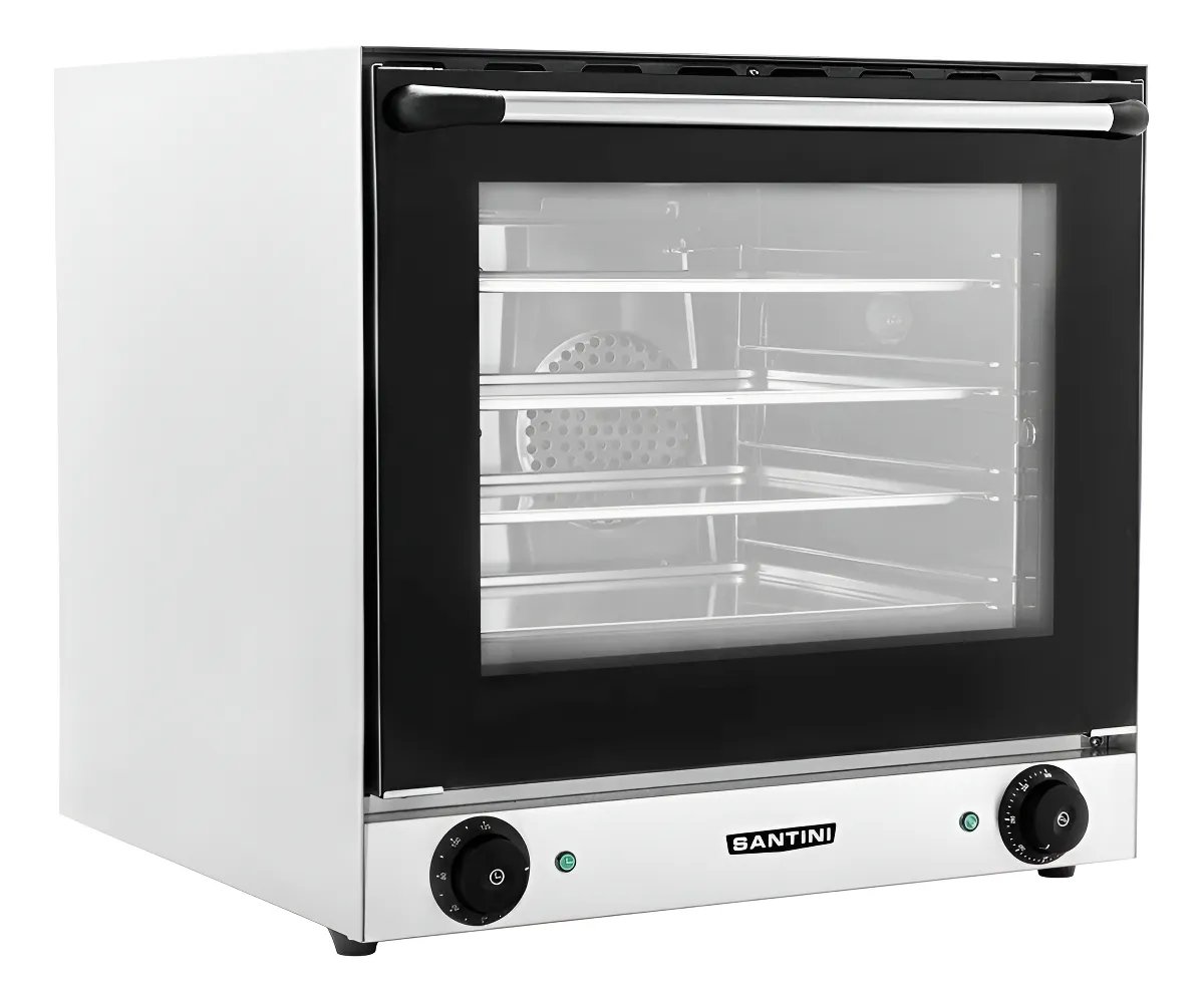 Horno Convector Electrico Santini Mc 600 4 Bandejas Pastelero Panadero Repostero Color Plata