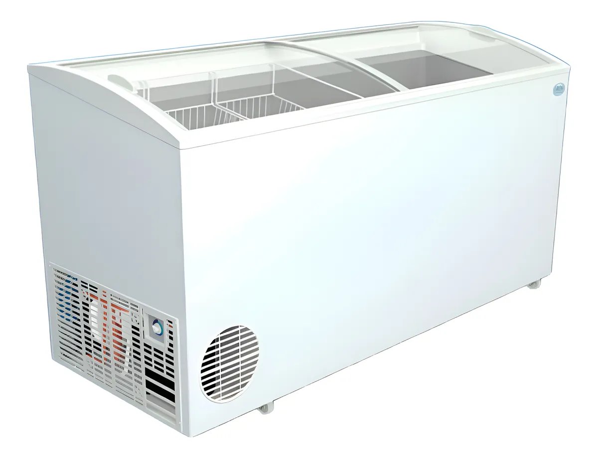 Freezer Horizontal Helados Fami 555 Tapa Cristal Blanco