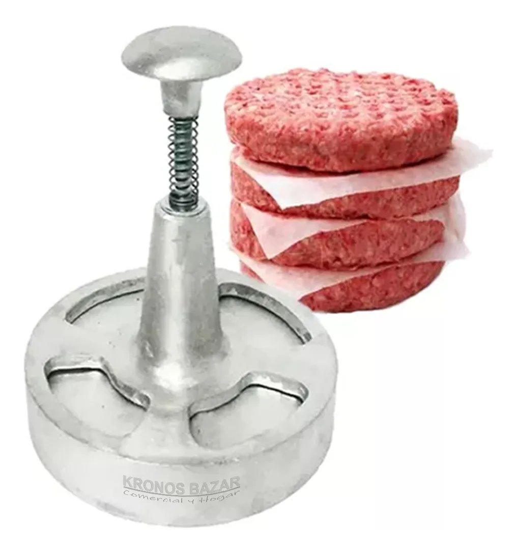 Hamburguesera De Golpe 14 Cm Maxi Hamburguesa Molde Aluminio Aluminio